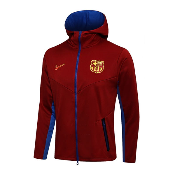 Felpa Cappuccio Barcellona 2021/22 Rosso